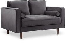 Load image into Gallery viewer, Emily Grey Velvet Loveseat