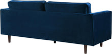 Load image into Gallery viewer, Emily Navy Velvet Loveseat