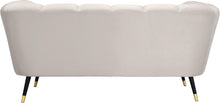 Load image into Gallery viewer, Beaumont Cream Velvet Loveseat