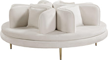 Load image into Gallery viewer, Circlet Cream Velvet Round Sofa Settee