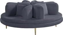 Load image into Gallery viewer, Circlet Grey Velvet Round Sofa Settee