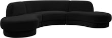 Load image into Gallery viewer, Rosa Black Velvet 3pc. Sectional (3 Boxes)