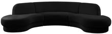 Load image into Gallery viewer, Rosa Black Velvet 3pc. Sectional (3 Boxes)