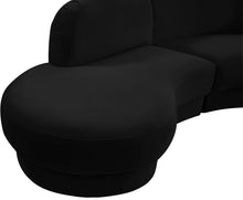 Load image into Gallery viewer, Rosa Black Velvet 3pc. Sectional (3 Boxes)