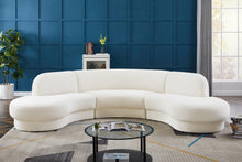 Load image into Gallery viewer, Rosa Cream Velvet 3pc. Sectional (3 Boxes)