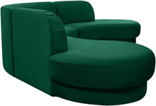 Load image into Gallery viewer, Rosa Green Velvet 3pc. Sectional (3 Boxes)