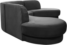 Load image into Gallery viewer, Rosa Grey Velvet 3pc. Sectional (3 Boxes)