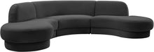 Load image into Gallery viewer, Rosa Grey Velvet 3pc. Sectional (3 Boxes)