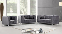Load image into Gallery viewer, Mariel Grey Velvet Loveseat