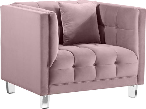Mariel Pink Velvet Chair