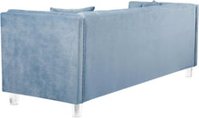 Load image into Gallery viewer, Mariel Sky Blue Velvet Loveseat