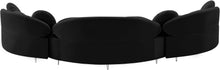 Load image into Gallery viewer, Vivacious Black Velvet 3pc. Sectional (3 Boxes)