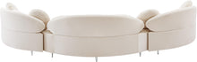 Load image into Gallery viewer, Vivacious Cream Velvet 3pc. Sectional (3 Boxes)