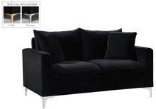 Load image into Gallery viewer, Naomi Black Velvet Loveseat