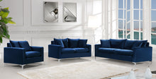 Load image into Gallery viewer, Naomi Navy Velvet Loveseat