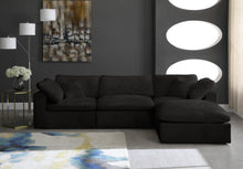 Load image into Gallery viewer, Cozy Black Velvet Cloud Modular Sectional