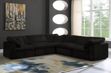 Load image into Gallery viewer, Cozy Black Velvet Cloud Modular Sectional