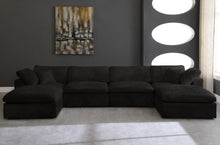 Load image into Gallery viewer, Cozy Black Velvet Cloud Modular Sectional