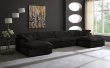 Load image into Gallery viewer, Cozy Black Velvet Cloud Modular Sectional