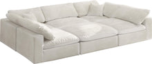 Load image into Gallery viewer, Cozy Cream Velvet Cloud Modular Sectional