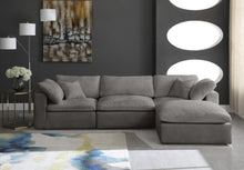 Load image into Gallery viewer, Cozy Grey Velvet Cloud Modular Sectional