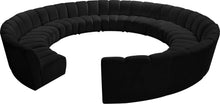 Load image into Gallery viewer, Infinity Black Velvet 12pc. Modular Sectional