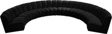 Load image into Gallery viewer, Infinity Black Velvet 8pc. Modular Sectional