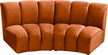Load image into Gallery viewer, Infinity Cognac Velvet 2pc. Modular Sectional