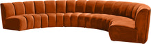 Load image into Gallery viewer, Infinity Cognac Velvet 6pc. Modular Sectional