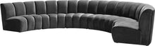 Load image into Gallery viewer, Infinity Grey Velvet 6pc. Modular Sectional