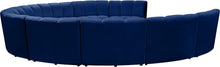 Load image into Gallery viewer, Infinity Navy Velvet 10pc. Modular Sectional