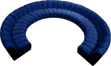 Load image into Gallery viewer, Infinity Navy Velvet 10pc. Modular Sectional