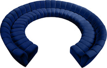 Load image into Gallery viewer, Infinity Navy Velvet 11pc. Modular Sectional