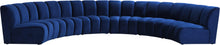 Load image into Gallery viewer, Infinity Navy Velvet 6pc. Modular Sectional