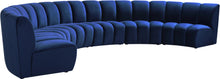 Load image into Gallery viewer, Infinity Navy Velvet 6pc. Modular Sectional