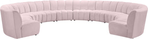 Infinity Pink Velvet 10pc. Modular Sectional