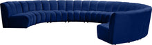 Load image into Gallery viewer, Infinity Navy Velvet 9pc. Modular Sectional