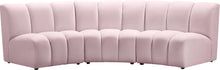 Load image into Gallery viewer, Infinity Pink Velvet 3pc. Modular Sectional