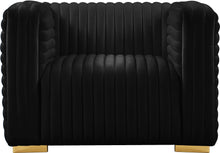 Load image into Gallery viewer, Ravish Black Velvet Chair