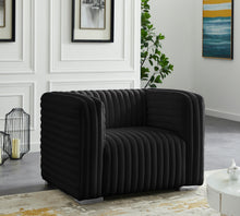Load image into Gallery viewer, Ravish Black Velvet Chair