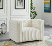 Load image into Gallery viewer, Ravish Cream Velvet Chair