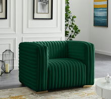 Load image into Gallery viewer, Ravish Green Velvet Chair