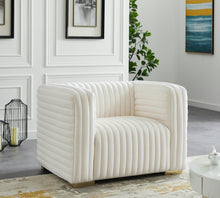 Load image into Gallery viewer, Ravish Cream Velvet Chair