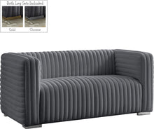 Load image into Gallery viewer, Ravish Grey Velvet Loveseat