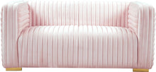 Load image into Gallery viewer, Ravish Pink Velvet Loveseat