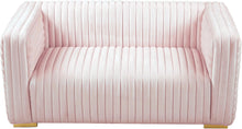 Load image into Gallery viewer, Ravish Pink Velvet Loveseat