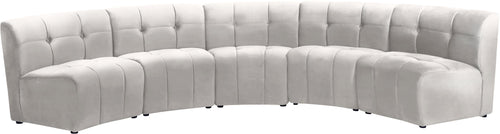 Limitless Cream Velvet 5pc. Modular Sectional