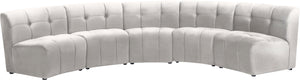 Limitless Cream Velvet 5pc. Modular Sectional