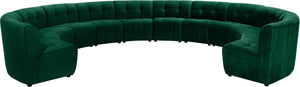 Limitless Green Velvet 12pc. Modular Sectional
