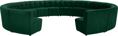 Limitless Green Velvet 14pc. Modular Sectional
